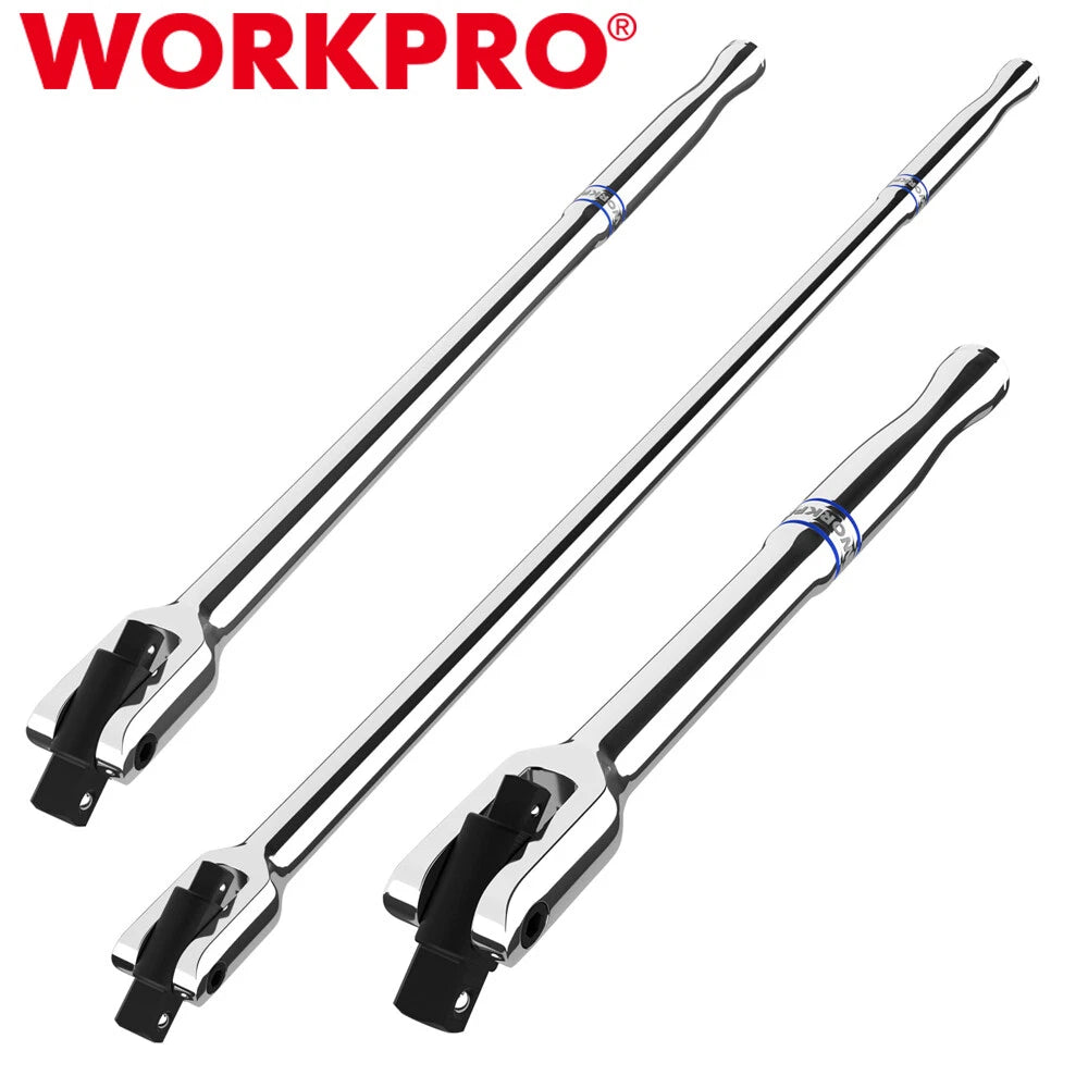 Workpro 1/4"/3/8"/1/2" Dual Drive Breaker Bar Heavy | Built Supply Co
