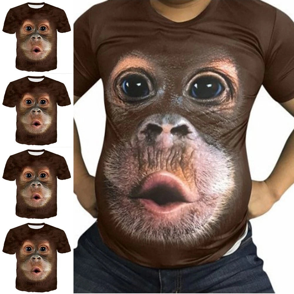 3d Printed-tee Mens Summer Basic T Shirt Short Sleeve Top Casual