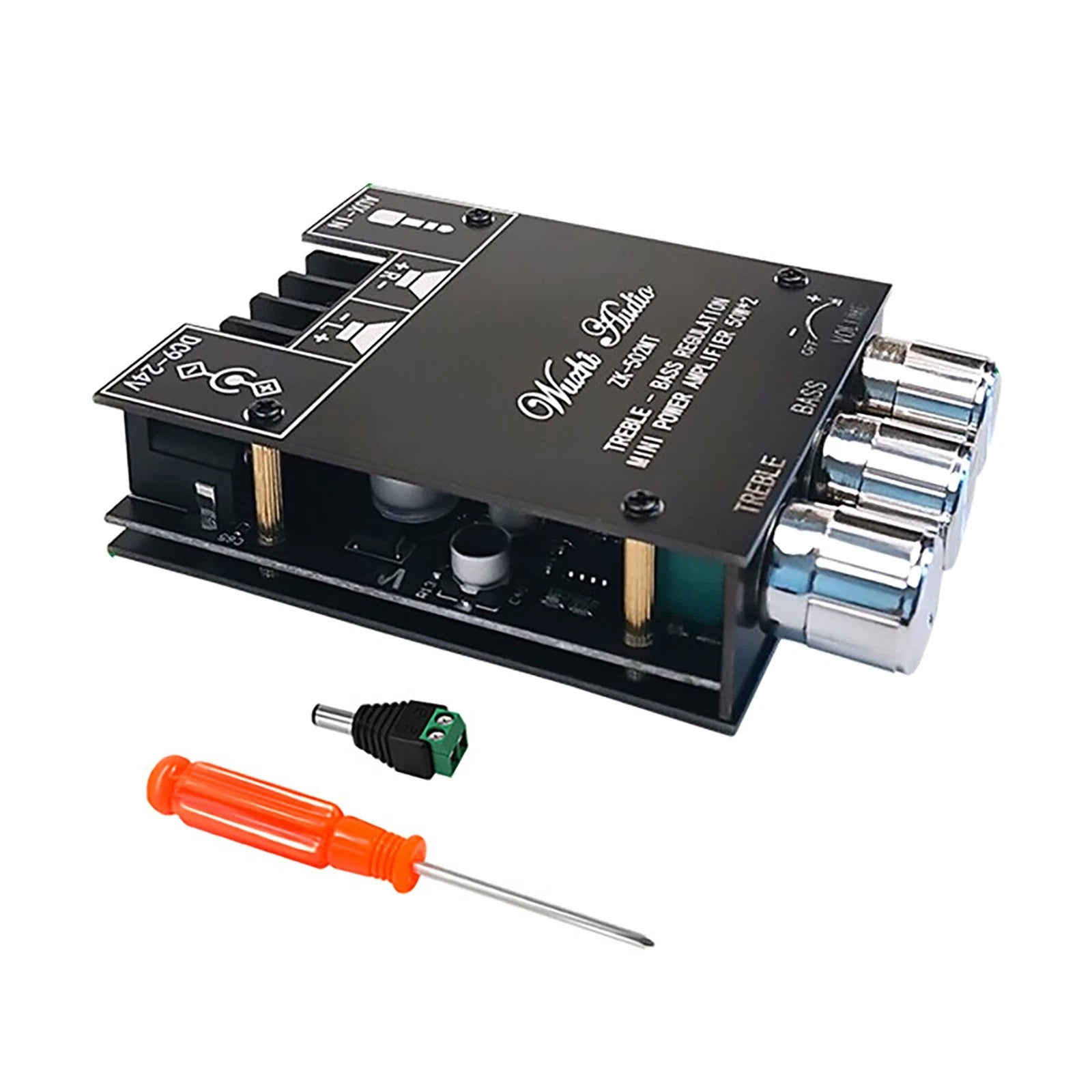 New Dc9~24V Zk-502mt Bluetooth 5.0 Aux Subwoofer Stereo Amplifier