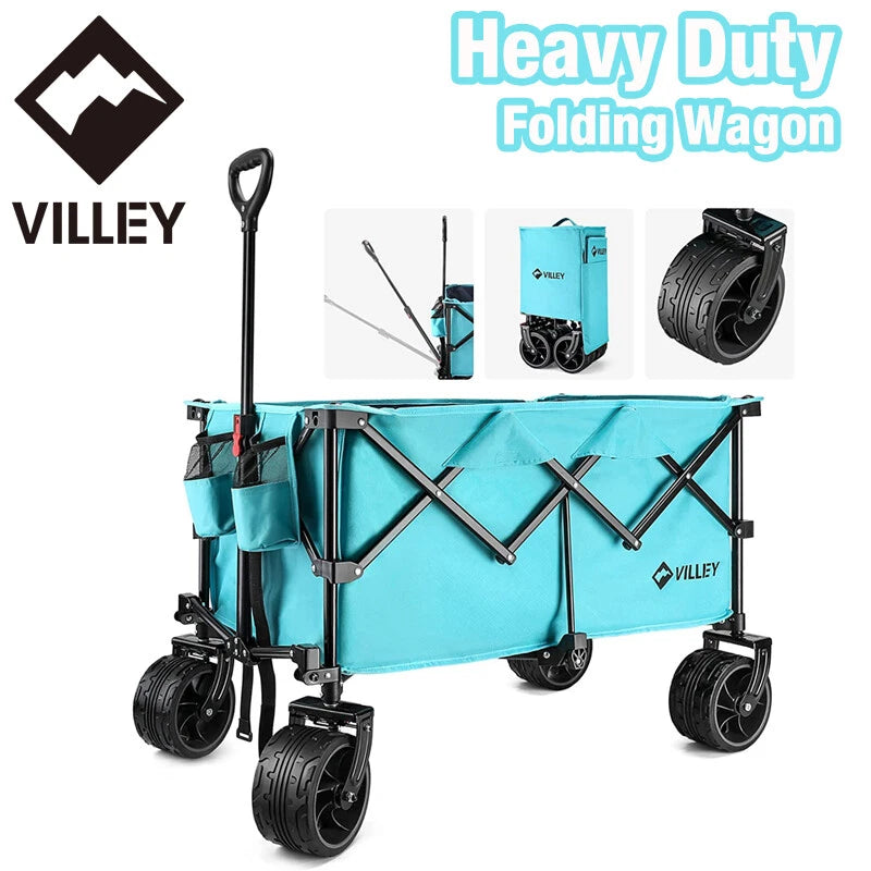 Villey Folding Beach Wagon Cart 225 Lbs Load | Built Supply Co