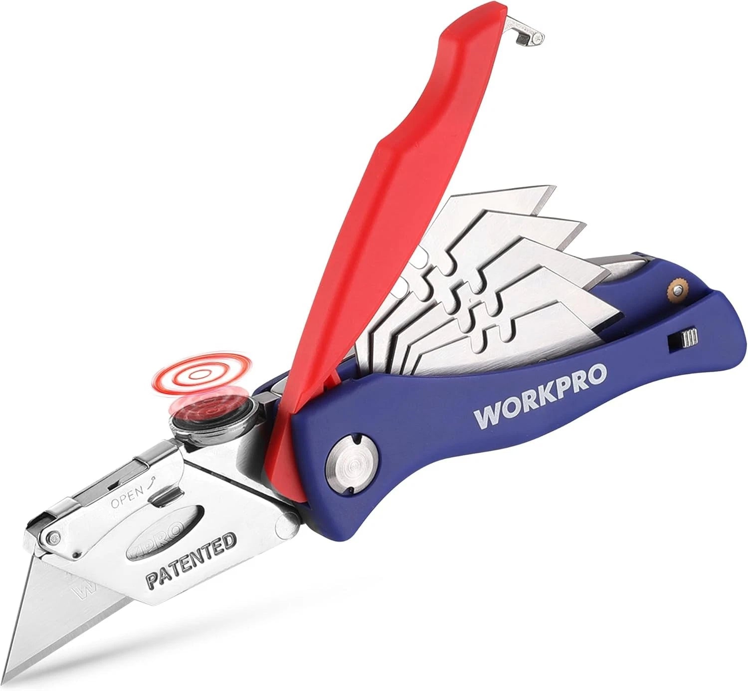 Workpro Folding Utility Knife Quick-change Box Cutter Extra Blade In
