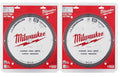 2 MILWAUKEE 12" ALUMINUM METAL CUTTING CARBIDE CIRCULAR SAW BLADE 80T 48-40-4365