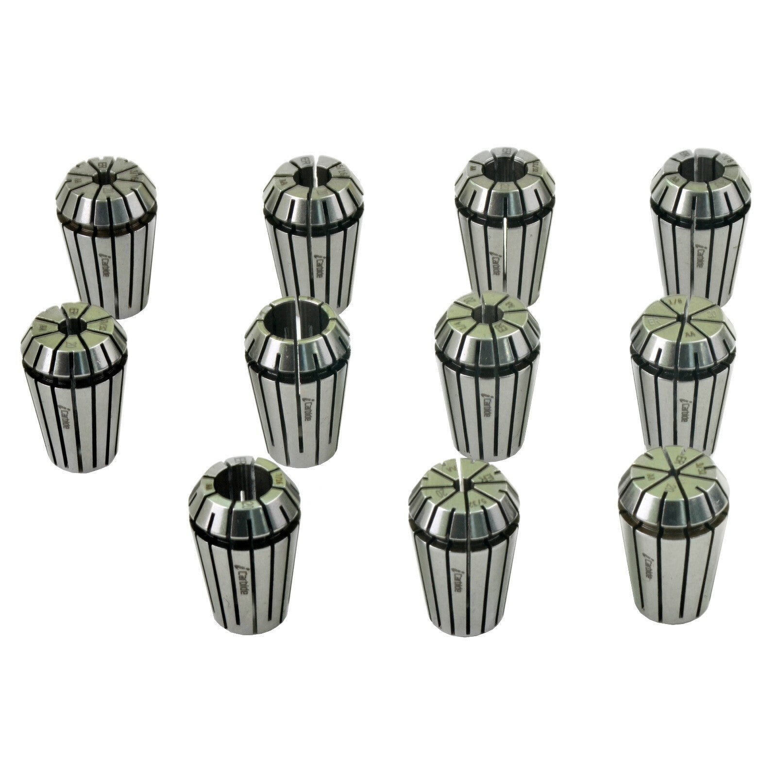 Precision ER20 Collet Set 3/32 To 1/2" 11pcs Tir0.0004"/ 10μM CNC