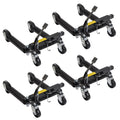 4x 1500lbs Hydraulic Positioning Jack 12" Wheel Dolly Lift Vehicle