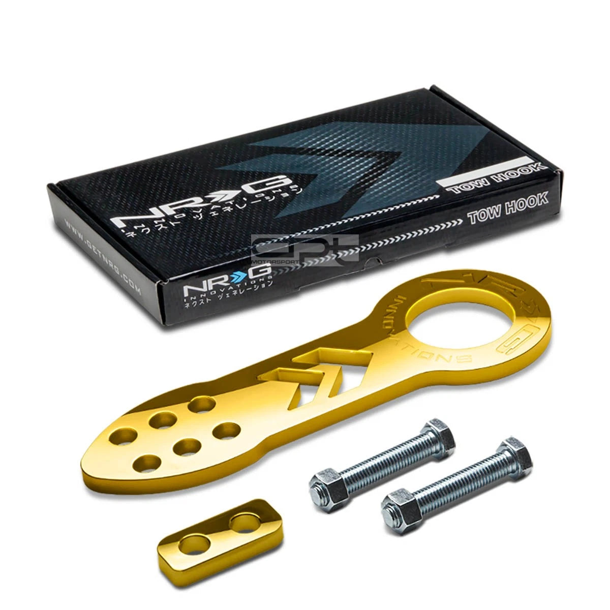 Nrg Front Cnc Anodized Aluminum Gold Jdm/usdm Sport Towing Hitch Tow