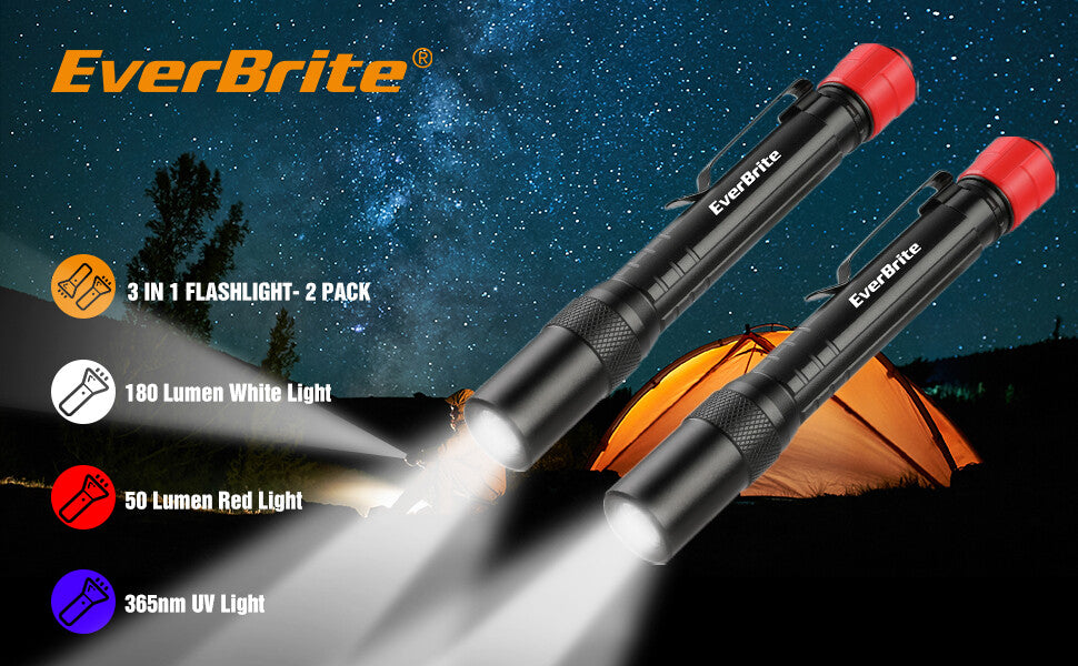 EverBrite Red Light Penlight Flashlight by EverBrite