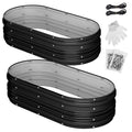 Workpro 2pk Galvanized Raised Garden Bed Kit 4x2x1ft Rust & Corrosion