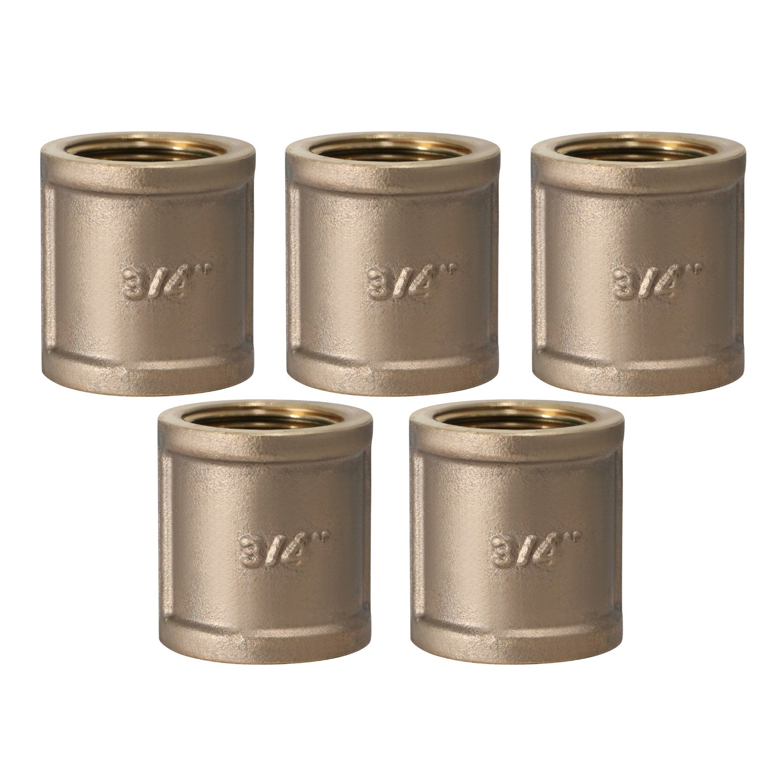 5 Pack XFITTING 3/4" FIP x 3/4" FIP Coupling, Female NP