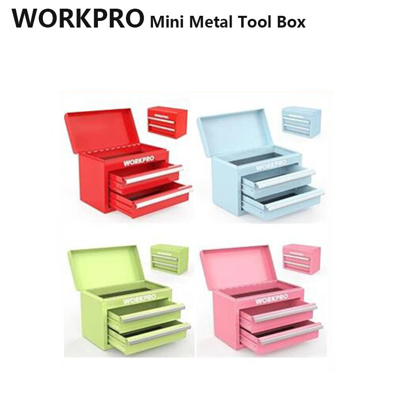 Mini Metal Tool Box with 2 Drawers