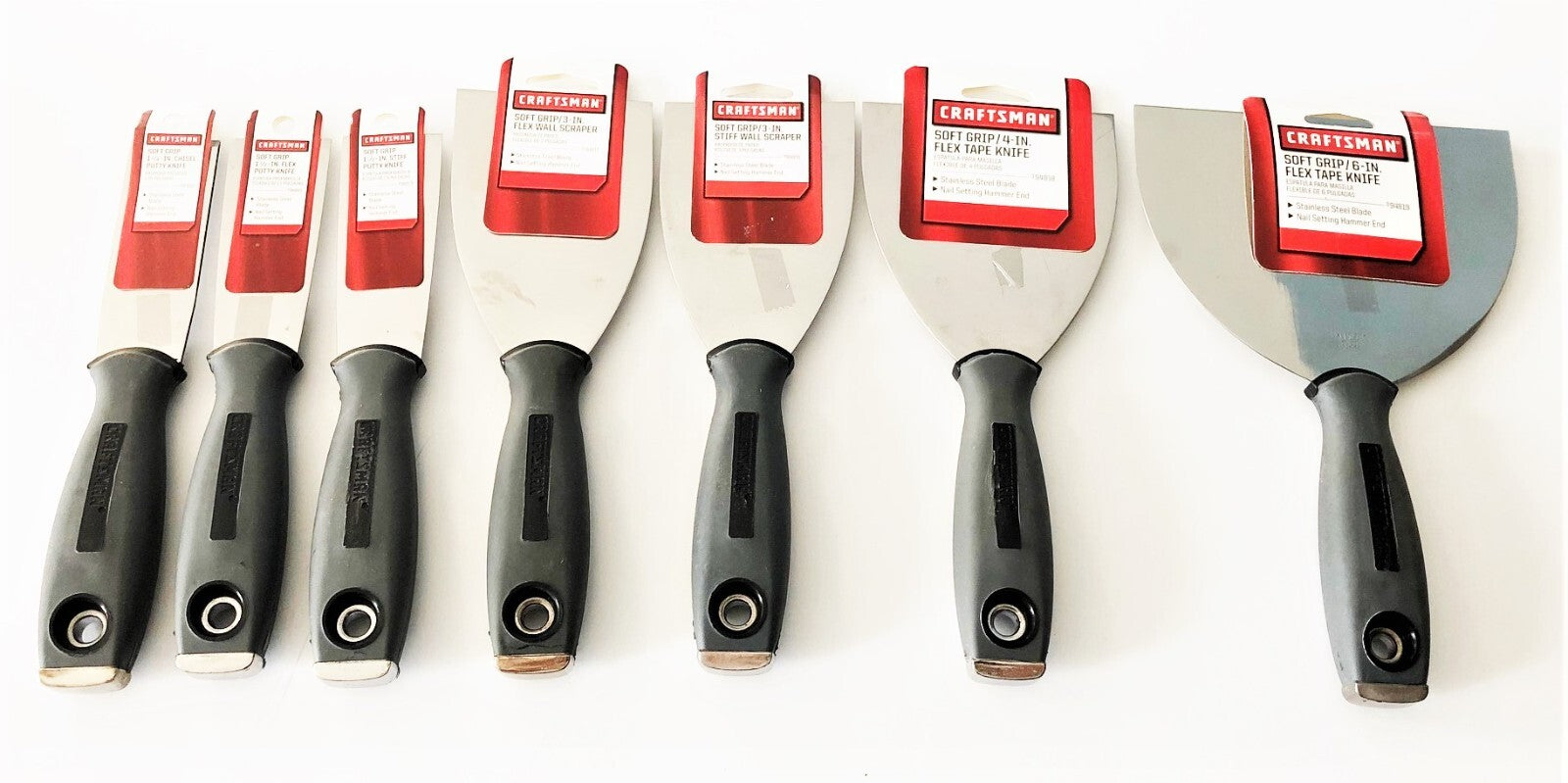 Flexible Stainless Steel Putty Tape Knife Set