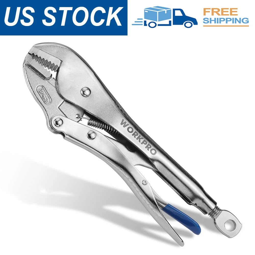 Workpro 10" Straight Jaw Locking Plier Cr-mo Steel Multipurpose