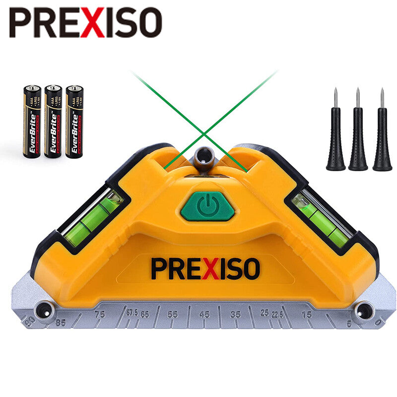 PREXISO Square Laser Level 65ft Green Beam Tile Laser