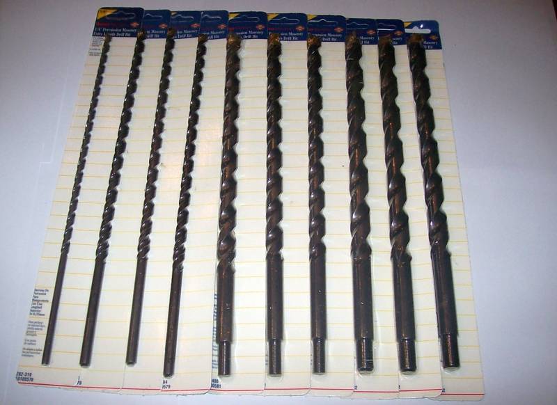 Master Mechanic 13" Masonry Hammer Drill Bit Set