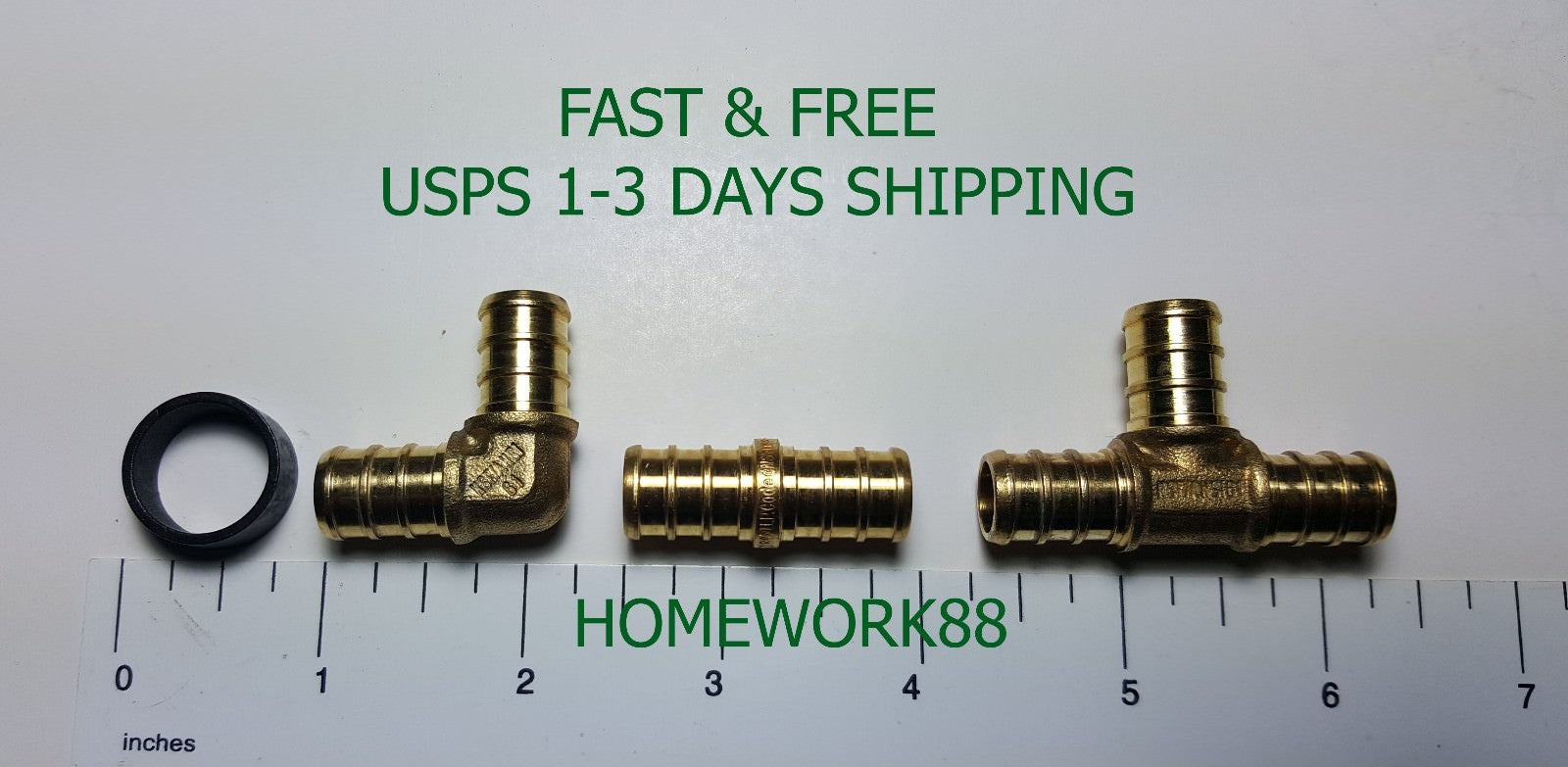 Pex B Crimp Fittings 1/2" 260 Pack