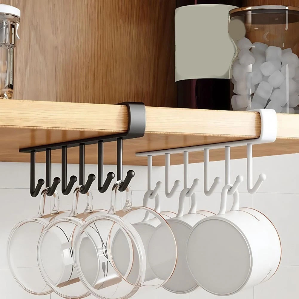 Space Saving Cabinet Rack For Cups Utensils Wardrobe Organizer Metal