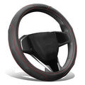 Black Hexagon Pattern Side Insert W/ Stitching Steering Wheel Cover