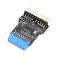 Usb 3.0 19pin Adapter To Dual 9 Pin Adapter 480mbps Female Header Hub