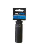 Us Pro 1/2" Drive 19mm 12pt Deep Impact Socket Cr-v Black Phosphate
