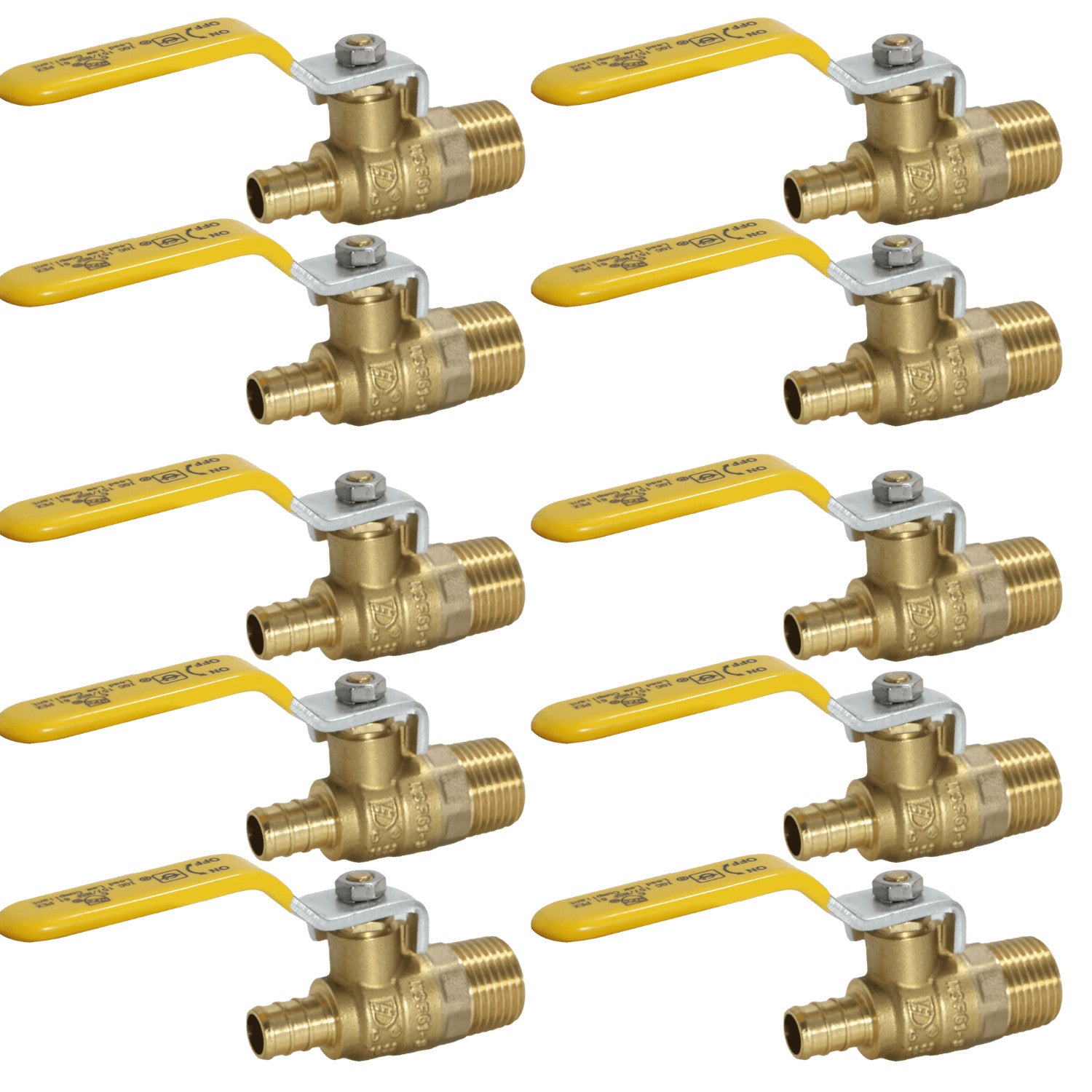 XFITTING 1/2" Pex B Male Ball Valve - 10 Pack