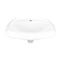 Rok Crater Oval Drop-in Bathroom Vanity Sink 22" X 18-1/8" White