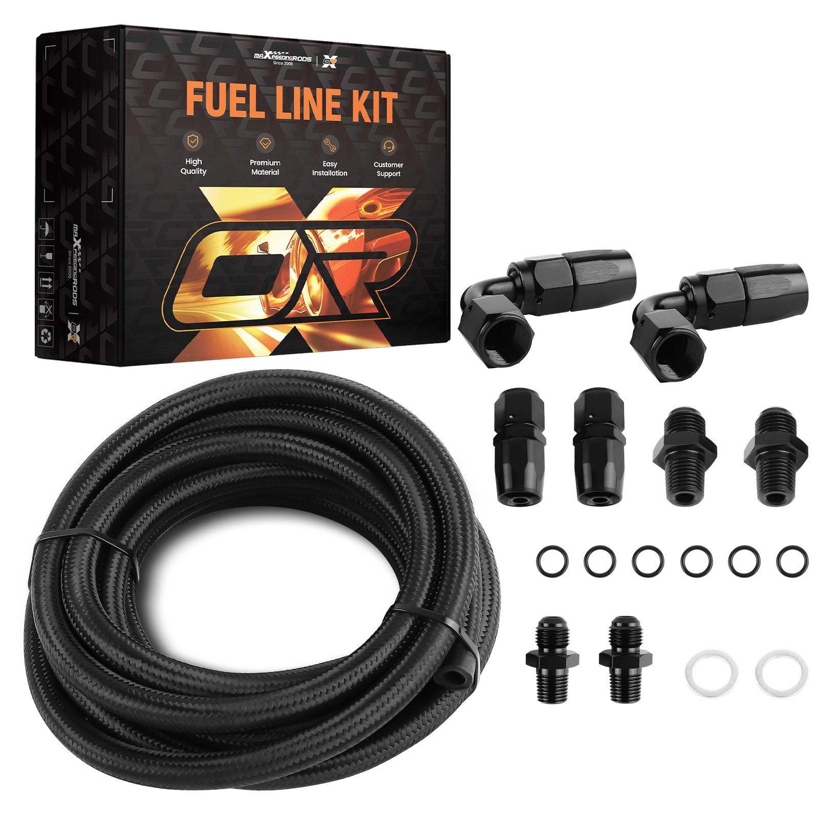 Transmission Cooler Hose Line 6AN Hose Line Kit15ft For GM 4L60E 4L65E