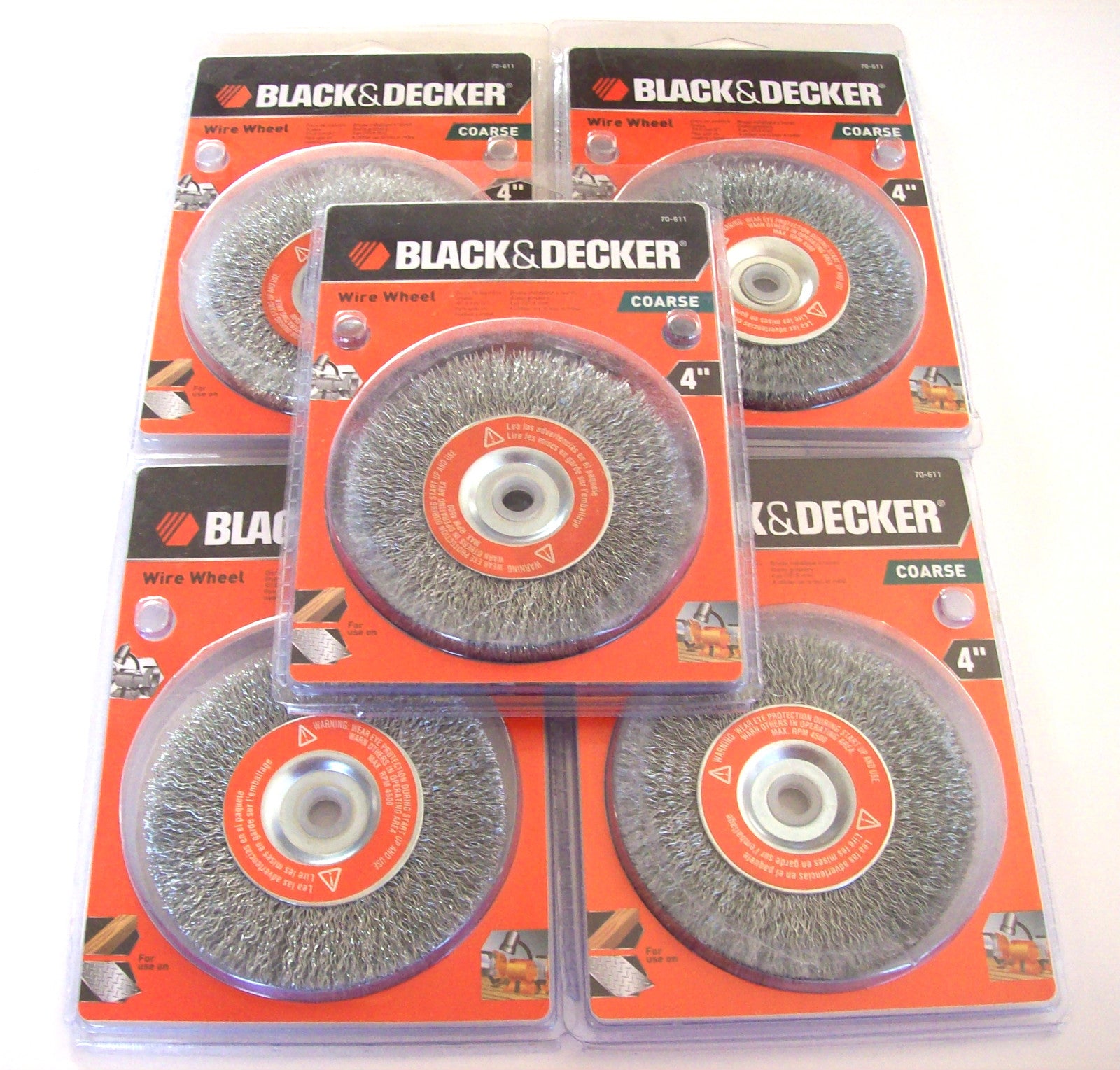 5 Black & Decker Steel Wire Wheels