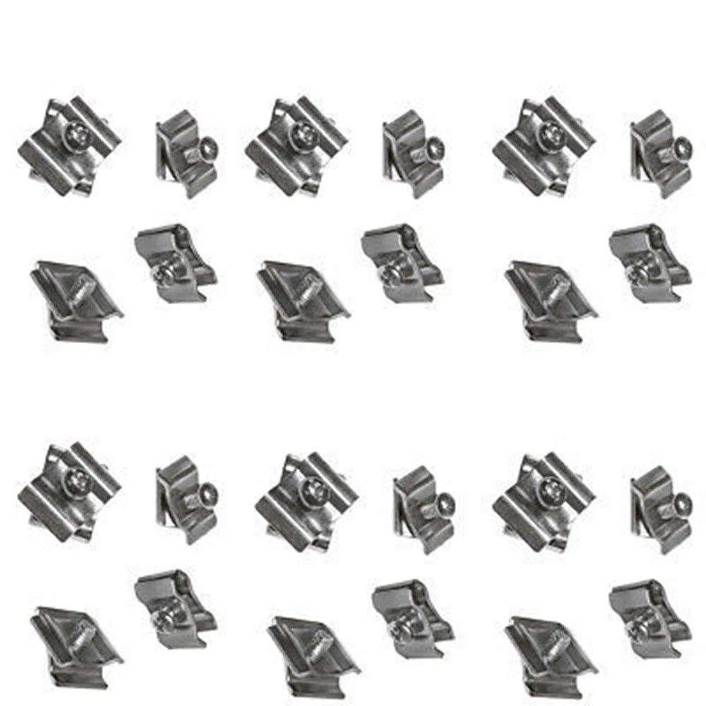 Set Of Chrome Joiner Connector Clamps Gridwall Panel Retail Store