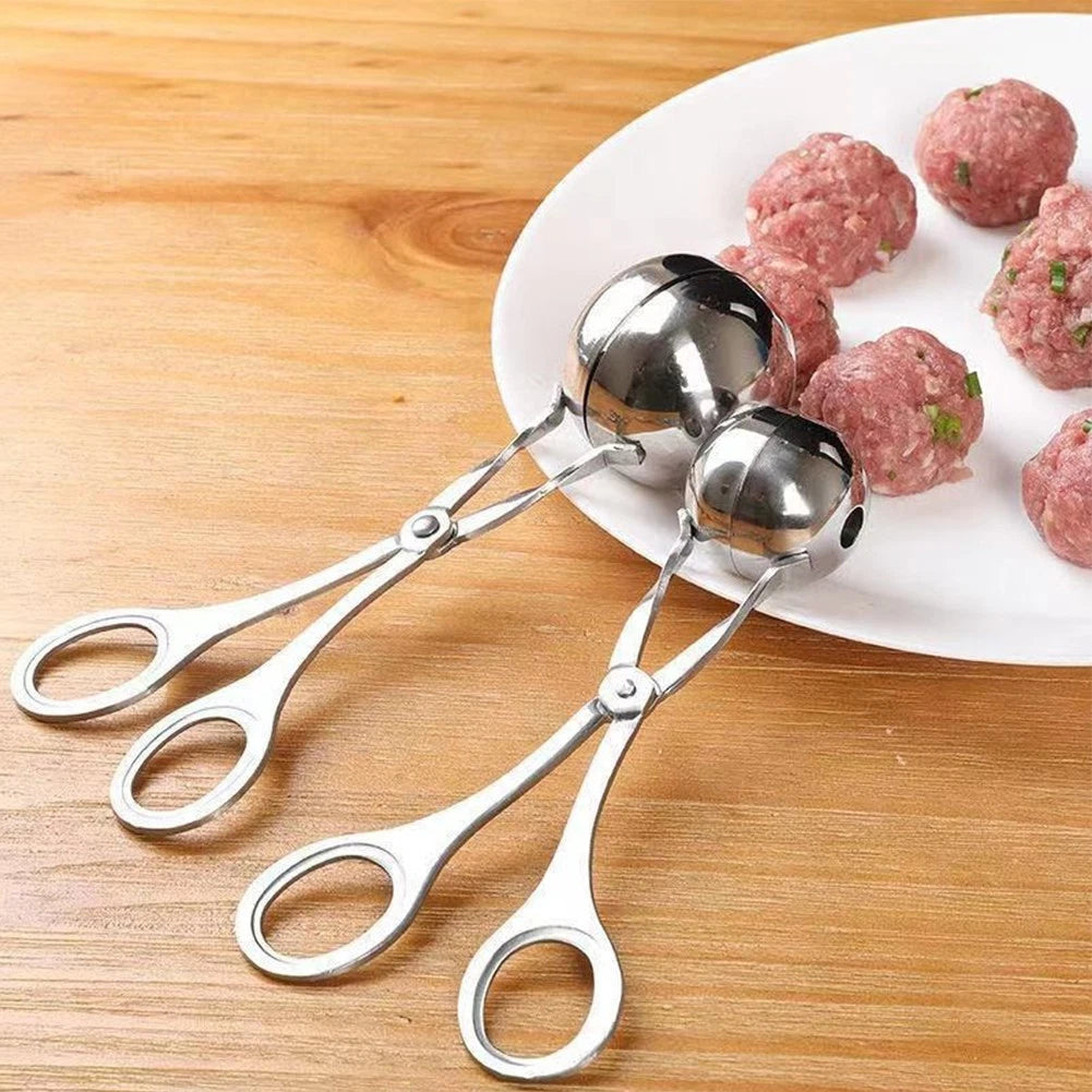 Stainless Steel Meatball Maker Scoop Set With Two Size Options For