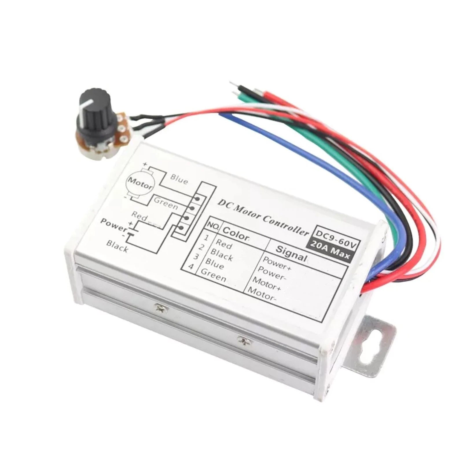 25khz Pwm Dc Motor Speed Controller With 5% To 100% Speed Regulation