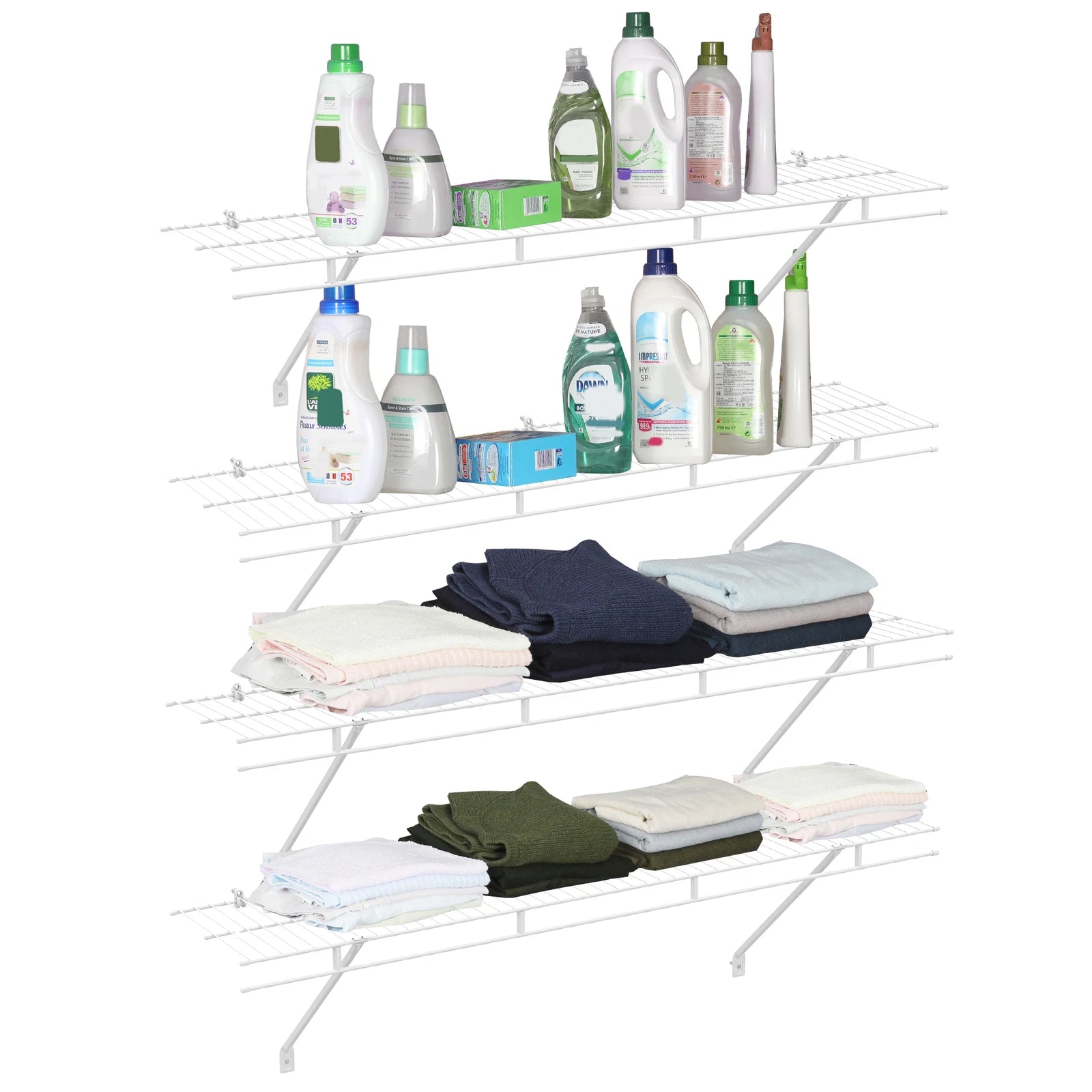 Haushof 4-pack 4 Ft X12 In Closet Shelves Wall Mounted Wire Shelving
