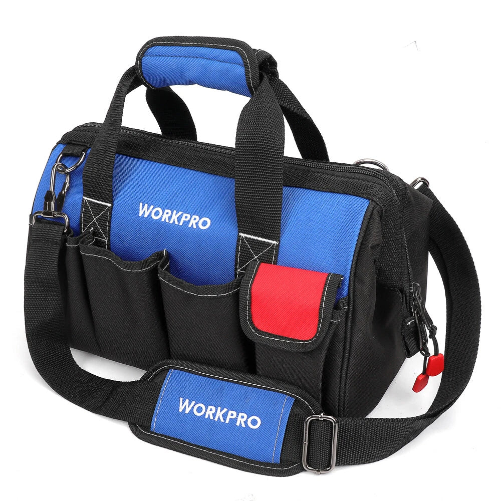Workpro 14'' Tool Bag Multi-pocket Tool Organizer With Adjustable