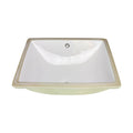 Cenote Rectangular Undermount Bathroom Sink 20-1/4" X 15-1/4" White