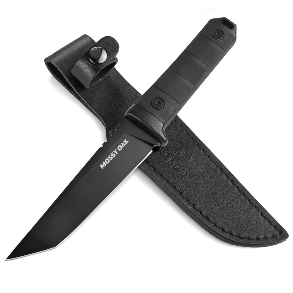 Mossy Oak 10" Tactical Fixed Blade Knife w/Sheath Full Tang Tanto Hunting Knife