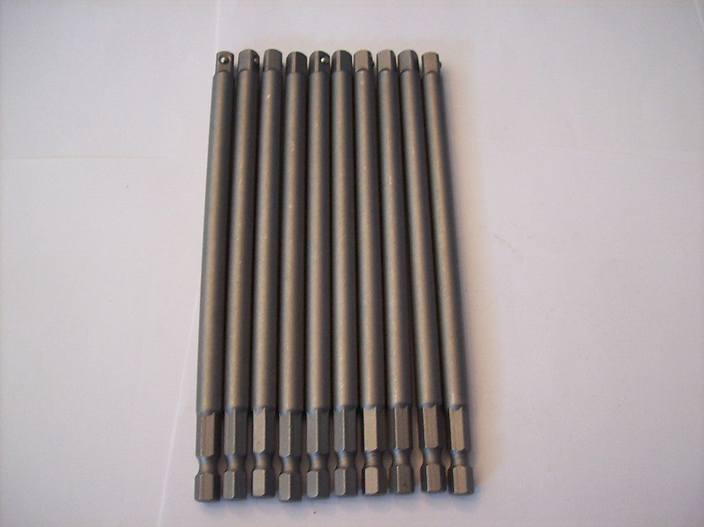 10pc 6" Square Power Extension Bars