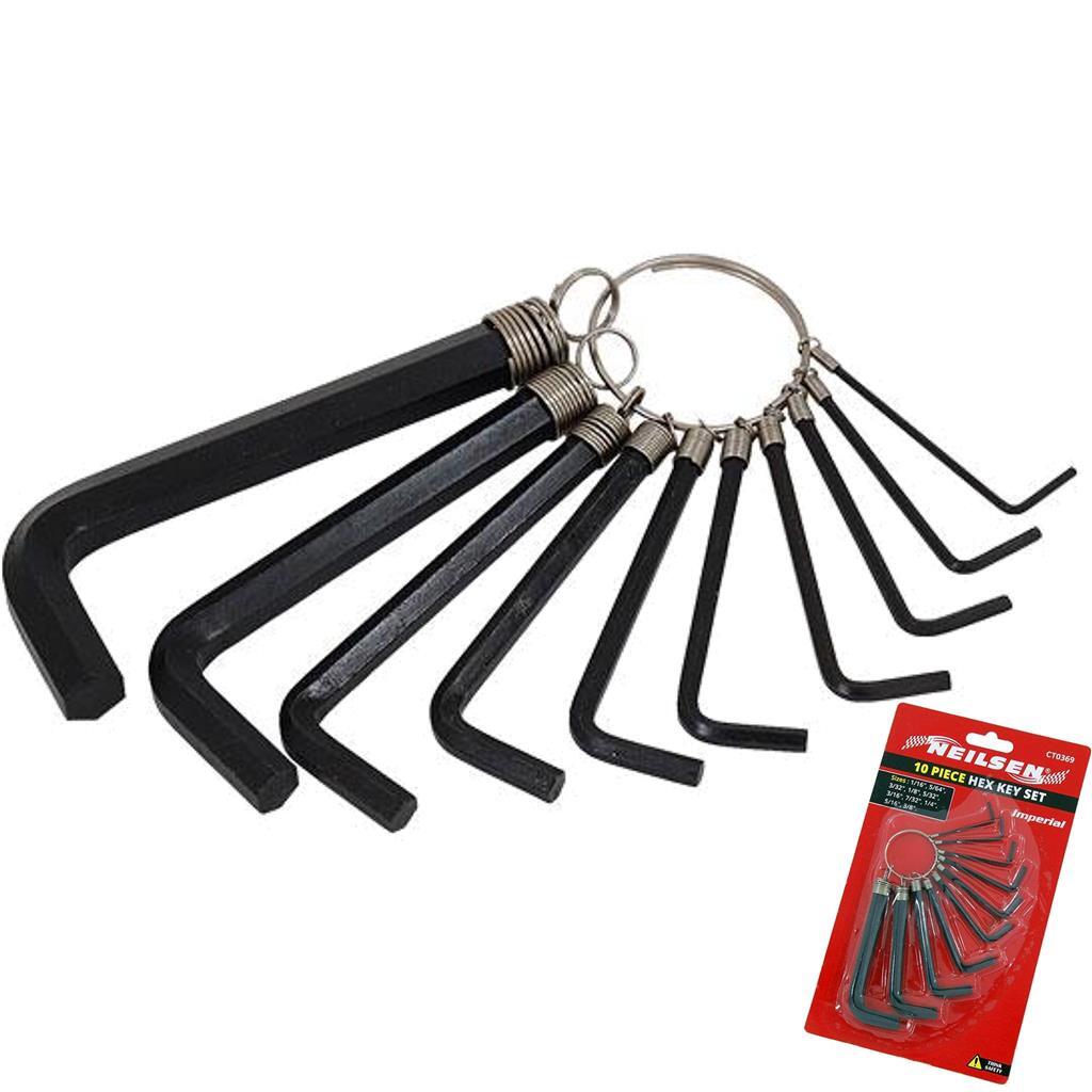 Neilsen 10pc Metric Hex Allen Key Set