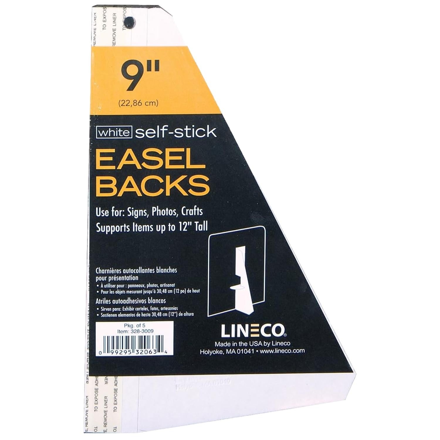 Lineco Easel Back Self Adhesive 9" (22.86cm) White (pack of 5)