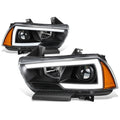 For 2011-2014 Dodge Charger LED DRL+Turn Signal Projector Headlight