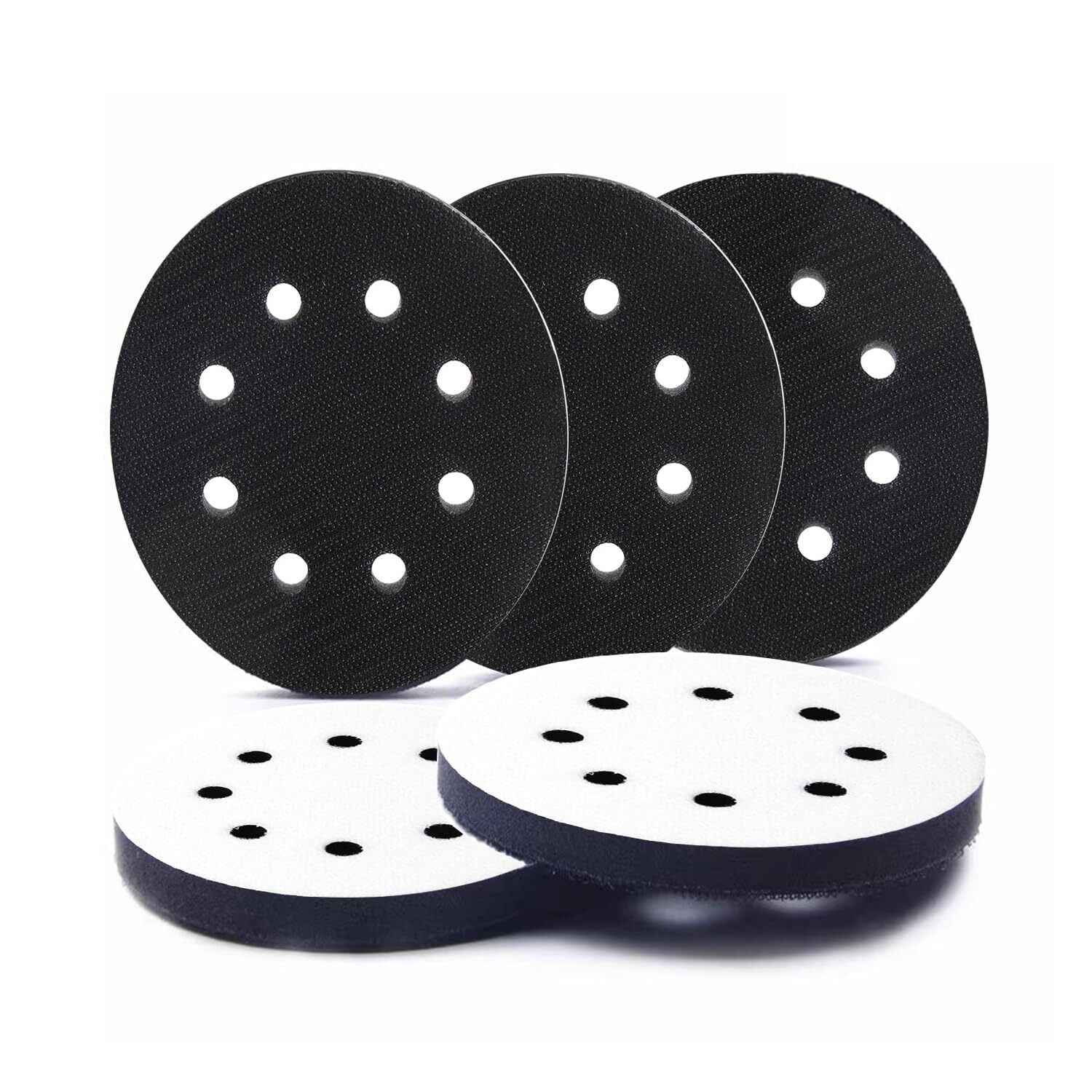 10pc 5 In Hook Loop Sanding Disc Soft Foam Pad