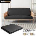 Black Twin Size Slipcovers Zippered Stretch Futon Cover