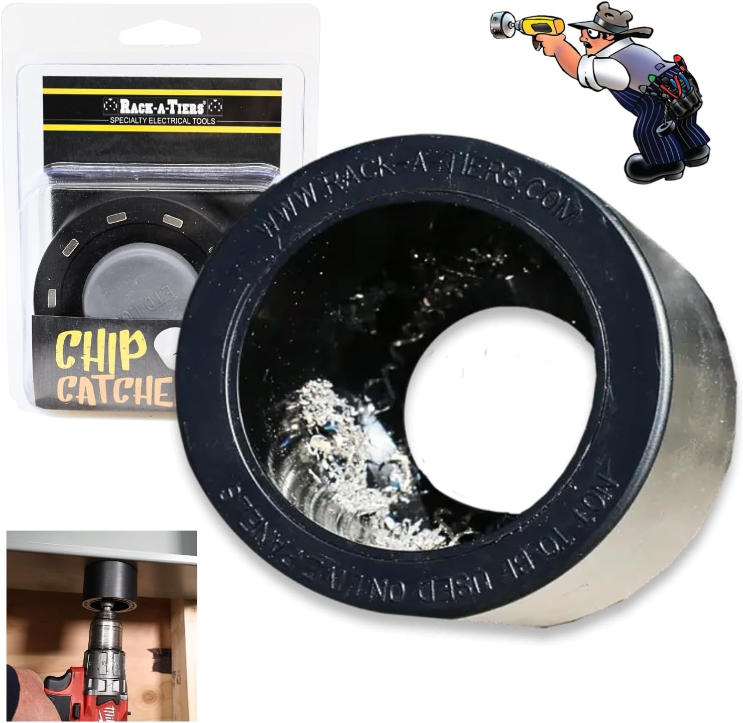 Chip Catcher - Magnetic Metal Drill Chip Collector, Metal Shavings