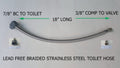 60Pc 18" Long 3/8" Comp. X 7/8" BC Lead Free Braided St