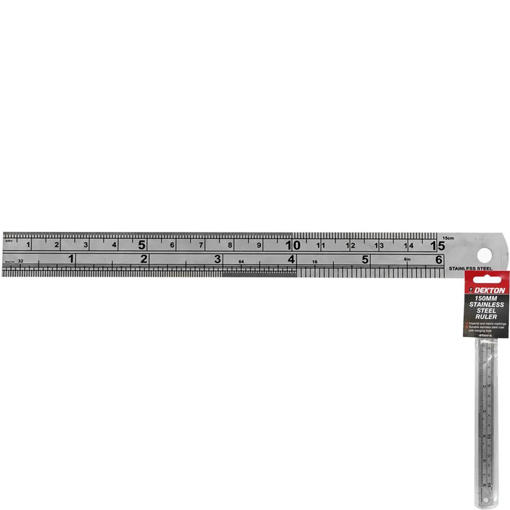Dekton 150mm Marking Ruler - Stainless Steel