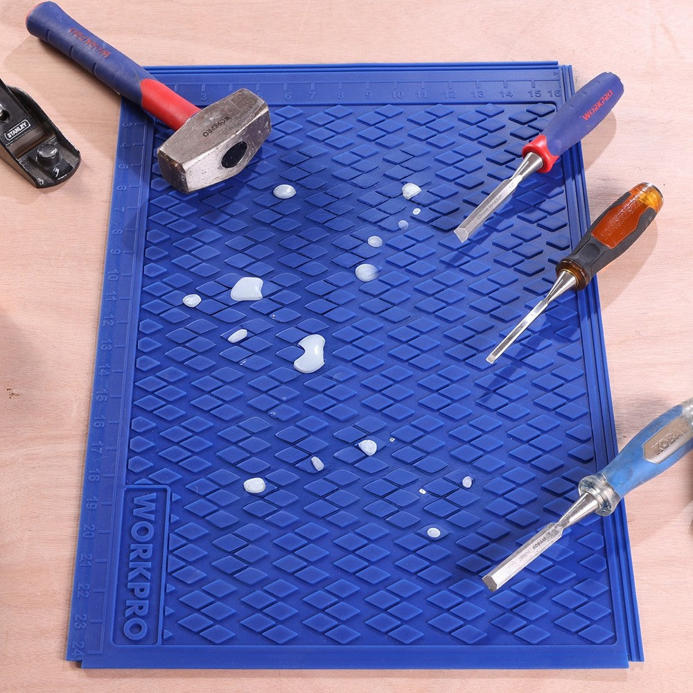 WORKPRO 2PC Silicone Workbench Pad Protector Glue Mat Non-Stick