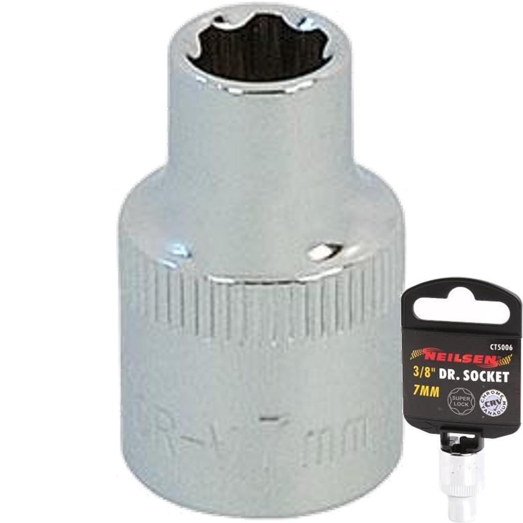 Neilsen 3/8" Drive Standard Shallow Square Metric Single Socket 7MM