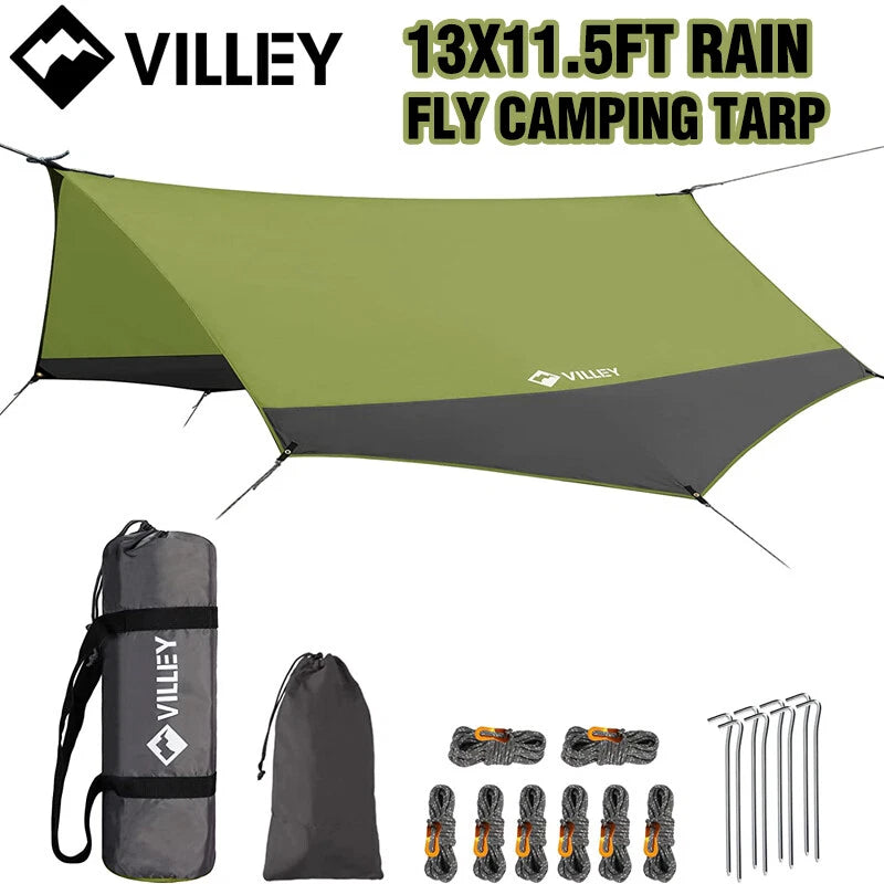 Villey 13 X 11.5ft Rain Fly Heptagonal Tarp Waterproof Camping Tarp