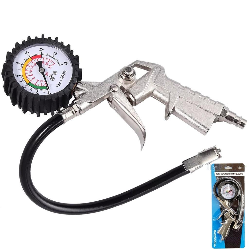 Toolzone Air Line Tyre Pump Inflator
