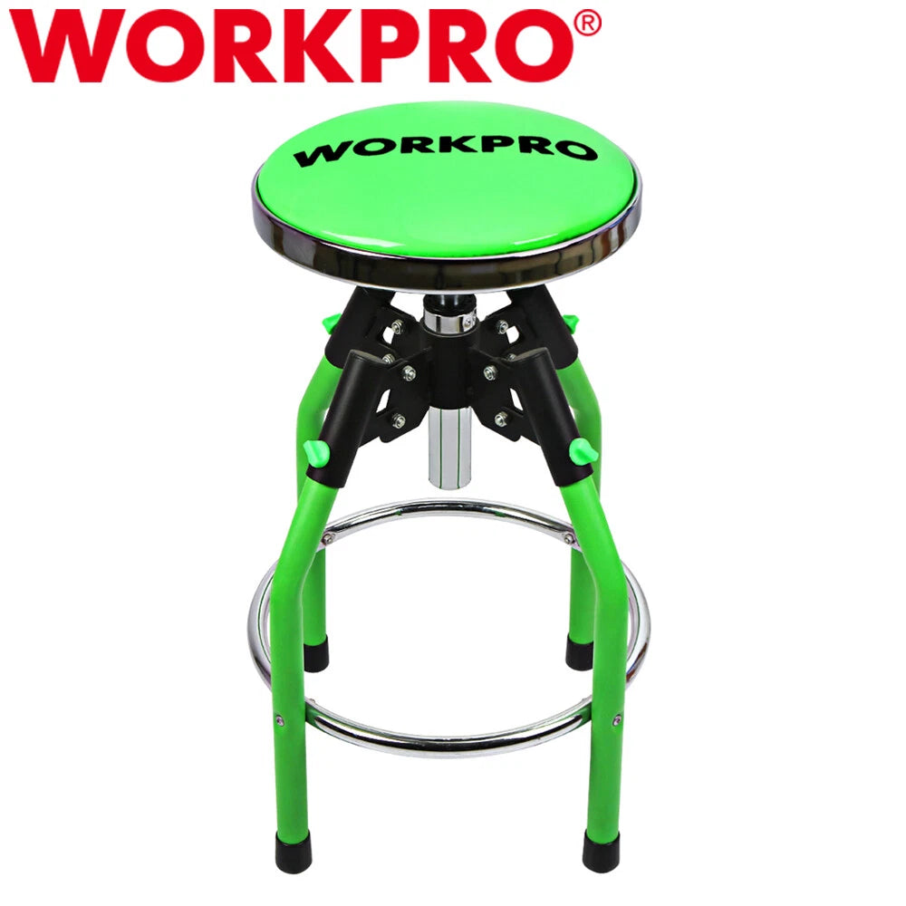 Workpro Heavy Duty Adjustable Hydraulic Shop Stool Garage Bar Stool