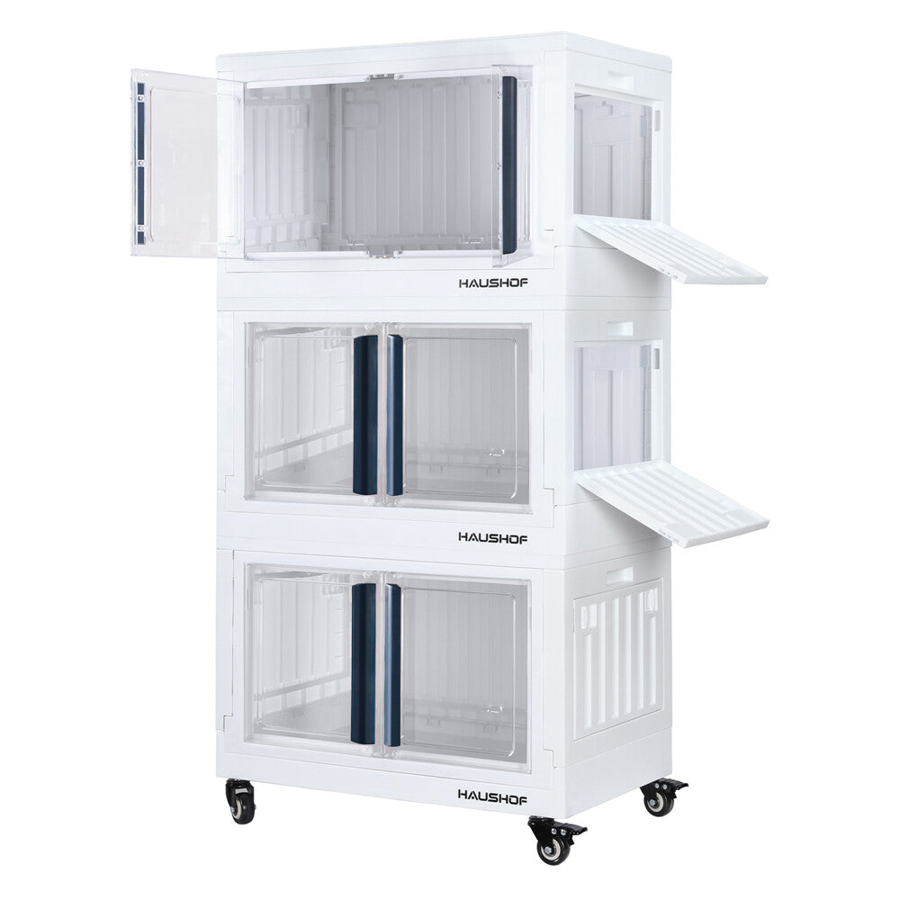 HAUSHOF 3 Pack Storage Bins with Wheels by HAUSHOF