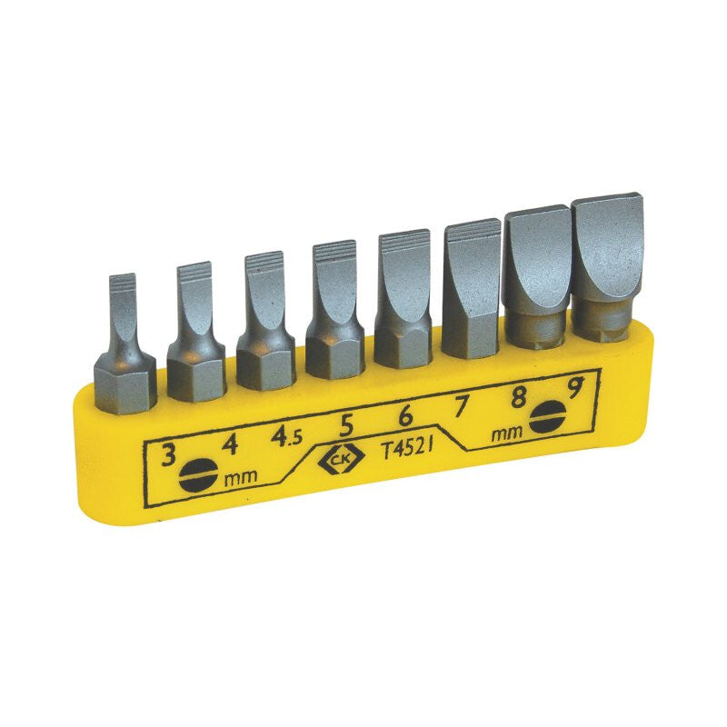 Ck Tools Screwdriver Bit Clip Set - 8 Piece Slotted Screwdriver Bits