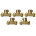 XFITTING 1" Push Fit x 1" PVC Tee 5 Pack